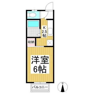 サンハイツ大屋【206号室】の間取り