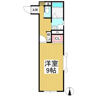 レジデンス国分【202号室】の間取り