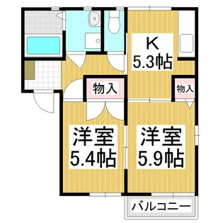 アドヴァンス大屋B【103号室】の間取り