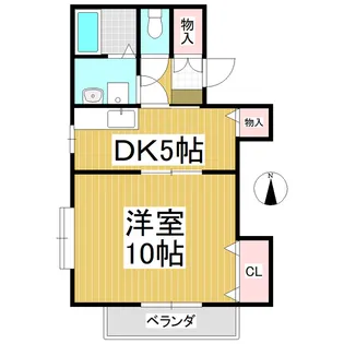 ホシバコーポ【1号室】の間取り