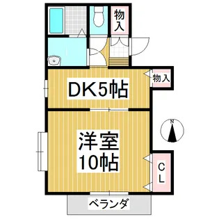 ホシバコーポ【2号室】の間取り