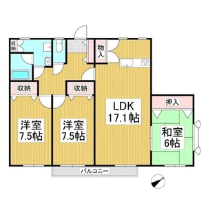 中央東マンション【406号室】の間取り