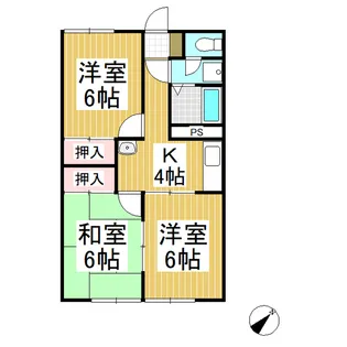 シャトレーゼ上田【2階】の間取り