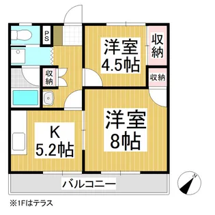 ハイツKTJ【202号室】の間取り