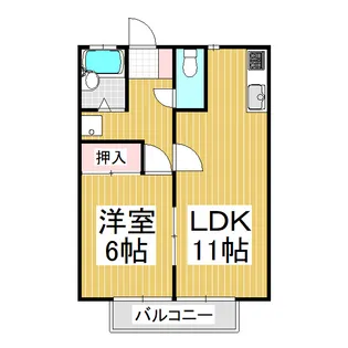 長野県埴科郡坂城町南条【アパート】の間取り
