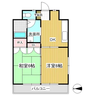 上田五番館【201号室】の間取り