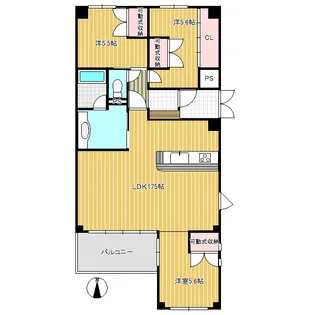 ブランニューシティ F棟【3002号室】の間取り