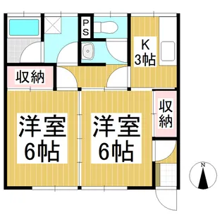 内山ハイツ【102号室】の間取り