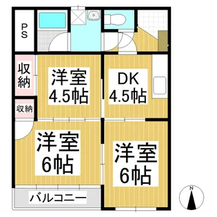 村越第一マンション【8号室】の間取り