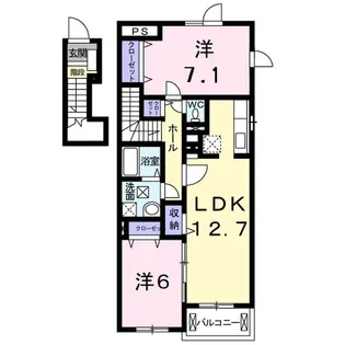 エクセレント・クレオパトラC【201号室】の間取り
