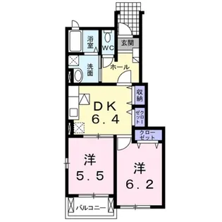 エクセレント・クレオパトラD【1階】の間取り