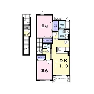 エクセレント・クレオパトラD【2階】の間取り