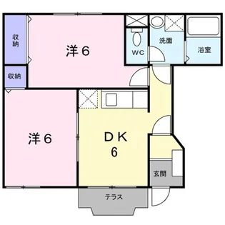 リバーパーク A【1階】の間取り