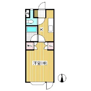 ルネ染谷【107号室】の間取り