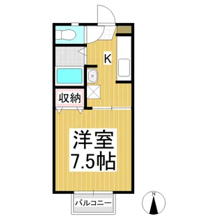 サーティフレグランス【202号室】の間取り