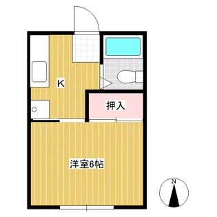 レジデンス中央1【202号室】の間取り