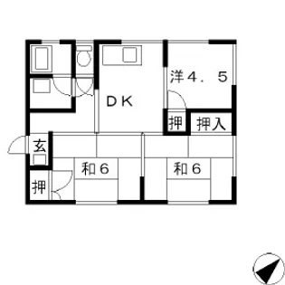 グリーンハイツ秋和【202号室】の間取り