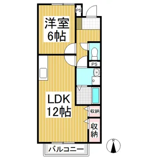 Surplus Two KA【103号室】の間取り