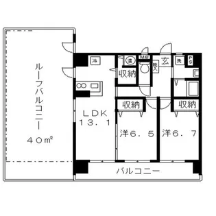 シティドエル【401号室】の間取り