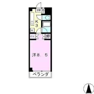 マンションアマポーラ【205号室】の間取り