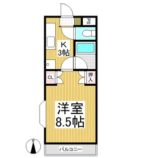 泰斗マンション【103号室】の間取り