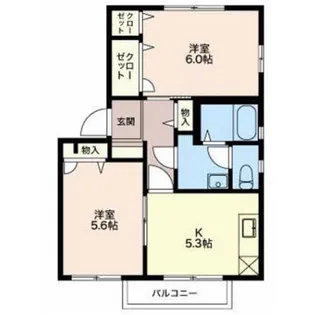 フォーレス岩下【201号室】の間取り