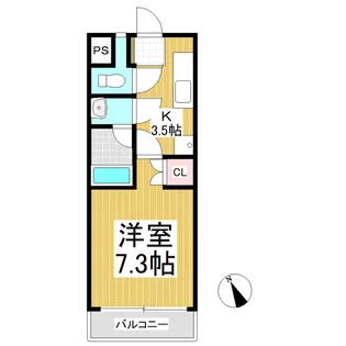 メゾン晩霞 BANKA【107号室】の間取り