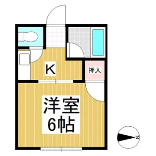 コーポ武井【201号室】の間取り