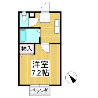 ダックス【202号室】の間取り