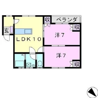 アミティ稟【101号室】の間取り