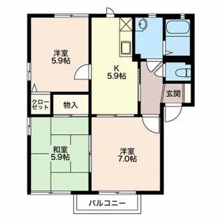 フォーレスみずしな A棟【1階】の間取り