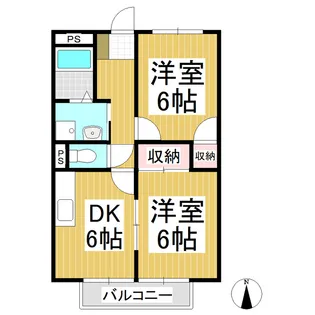 サンシティあさま【102号室】の間取り