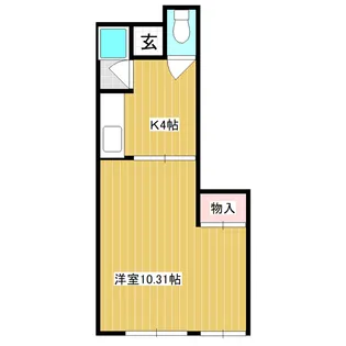 ハイツ大王【2-E号室】の間取り