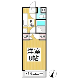 コーポ若林【302号室】の間取り