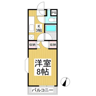 コーポ若林【307号室】の間取り