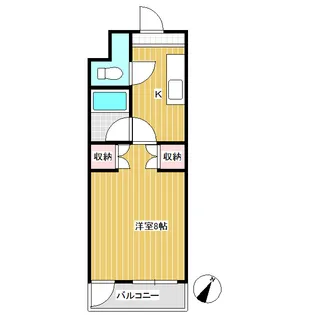 コーポ若林【205号室】の間取り