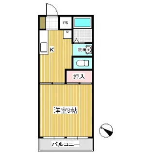 CORNICE【206号室】の間取り