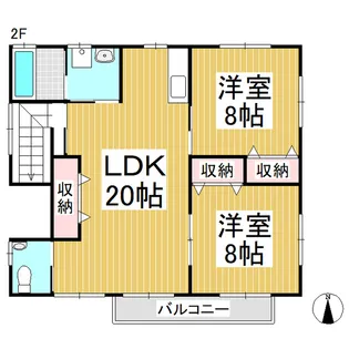 F・Fホーム諏訪形B【2F号室】の間取り