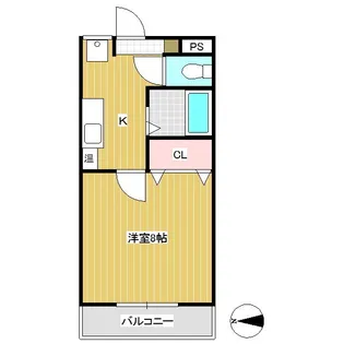 ハーベスト常入【106号室】の間取り