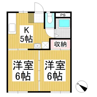 メゾンオークラ【203号室】の間取り