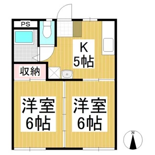 メゾンオークラ【202号室】の間取り