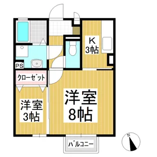 セジュールKTK【2階】の間取り
