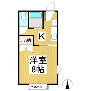 フォーブル佐藤【202号室】の間取り