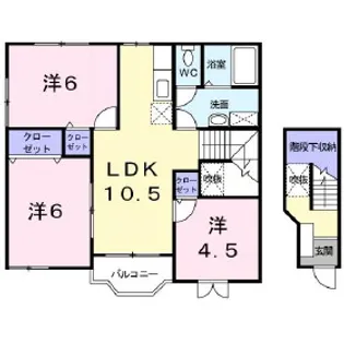 クレストール山根【2階】の間取り