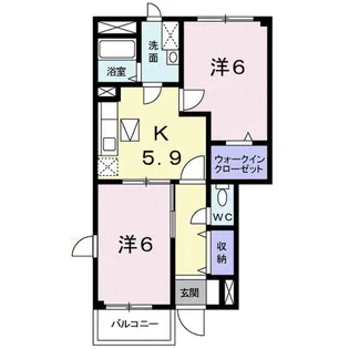 グランドステージしなのA【1階】の間取り