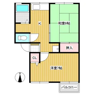 シティハイムシーマA【203号室】の間取り