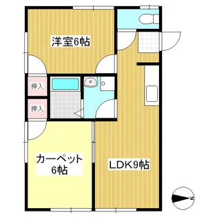 メゾンド大畑D【202号室】の間取り