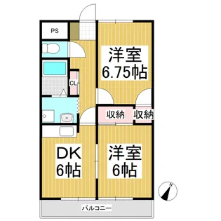 コスミック雅【102号室】の間取り