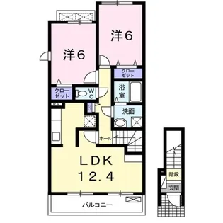 サンフローレA【201号室】の間取り