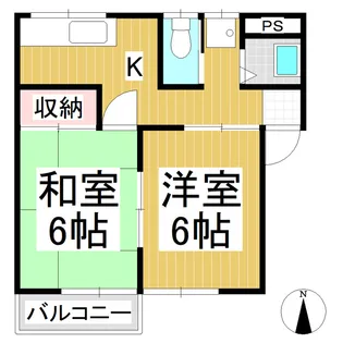 サンテラス東部【1-C号室】の間取り